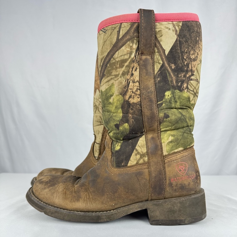 Ariat Fat Baby All Weather Pink Camo Western Boots - Picture 5 of 7